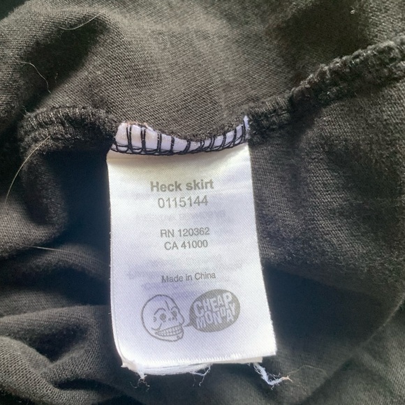 Cheap Monday // Heck Skirt in Black 100% Cotton - Picture 3 of 8